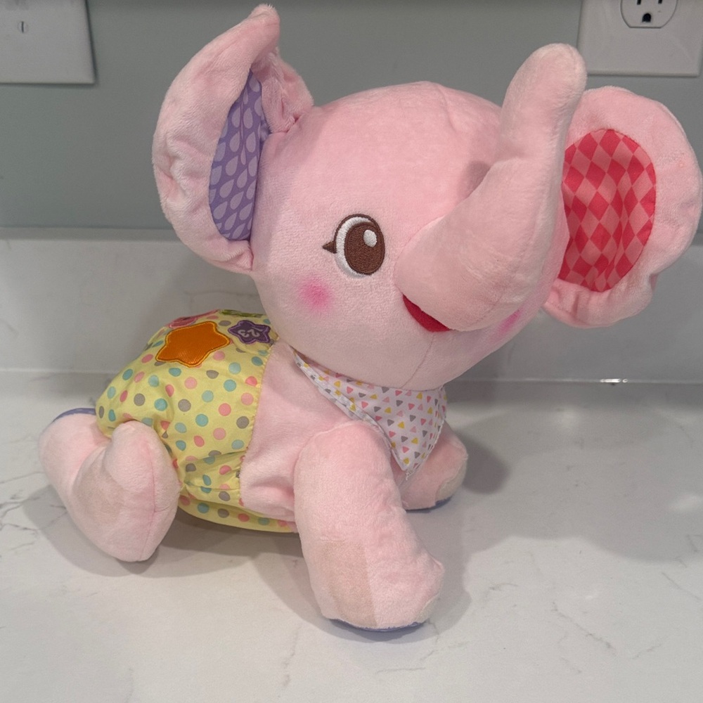 Tech Baby Explore and Crawl Elephant, Pink